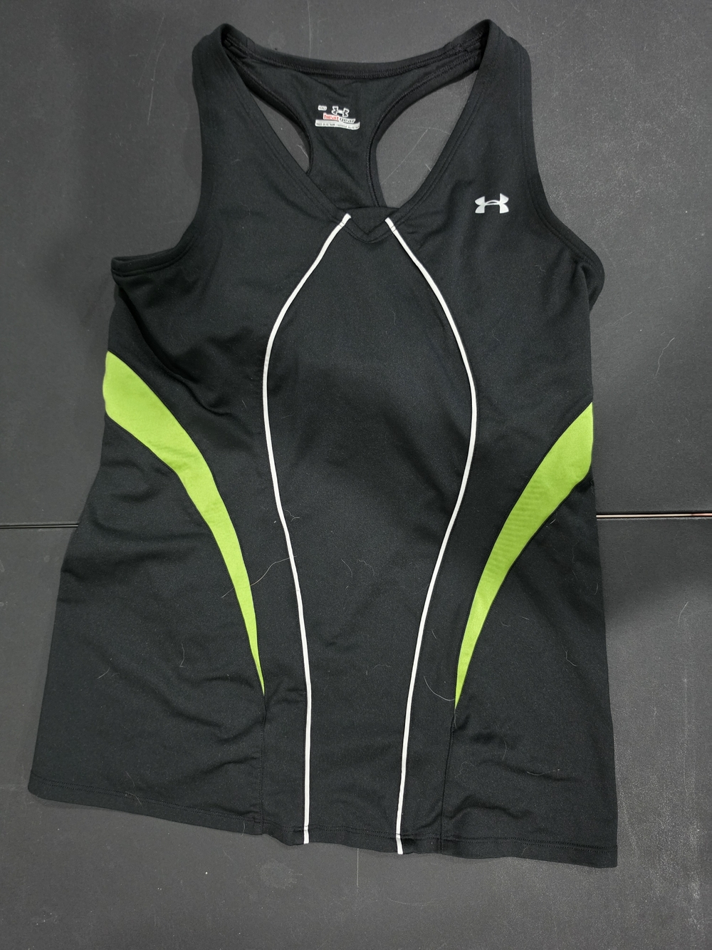 Under Armour Black & Lime Racerback Athletic Tank